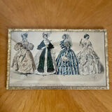 Framed antique print "History of Fashion"