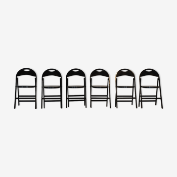 Set of six black Thonet B751