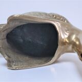 Zoomorphic solid brass swan pen holder