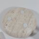 Vintage travertine table set, mid-century, empty candlestick and ashtray.