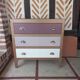 Small vintage tricolor chest of drawers