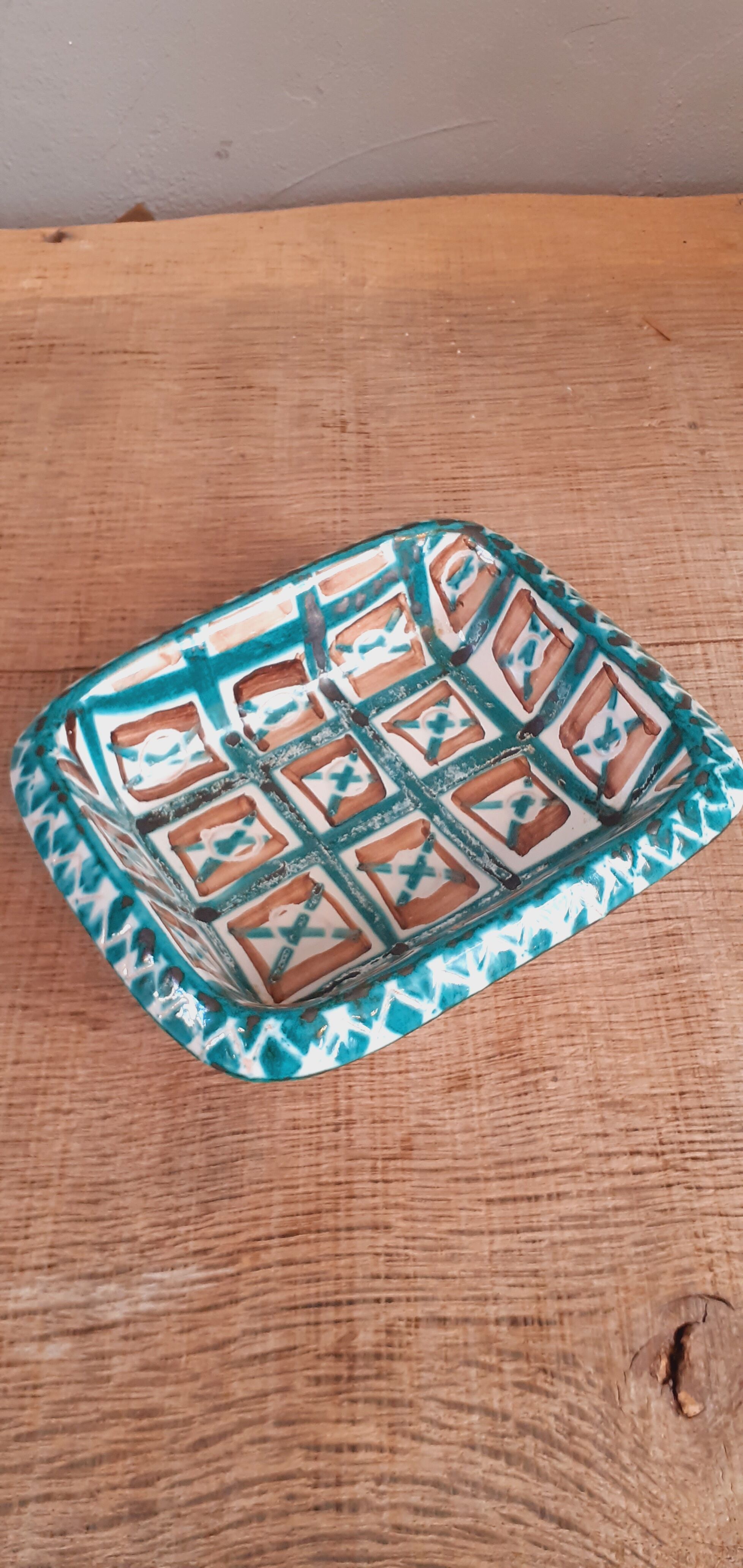 Empty vintage ceramic pocket year 50 signed Robert Picault