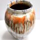 Vintage Lacquered Earthenware Vase or Umbrella Stand by Pasquinucci, Italy