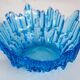 Vintage decorative plate in light blue glass, Italy, 1960s