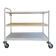 Chariot industriel - Desserte chromée plateaux fleuris