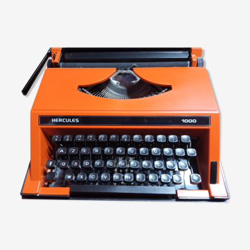 Hercules 1000 orange vintage typewriter