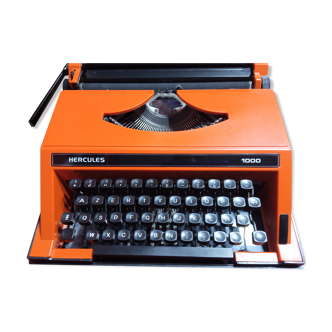 Hercules 1000 orange vintage typewriter