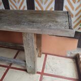 Ancien établi de menuisier bois brut