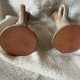 2 Sandstone candlesticks