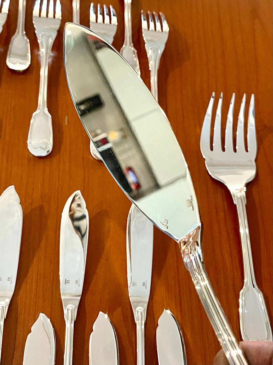 Christofle Chinon, fish cutlery, serving cutlery