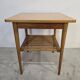 70s Hardwood Coffee Table with Slatted Shelf