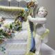 Small antique German porcelain planter Putti 19th century Meissen style