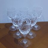 Very Nice Set of 6 Deauville Aperitif Glasses in Bleikristall Crystal