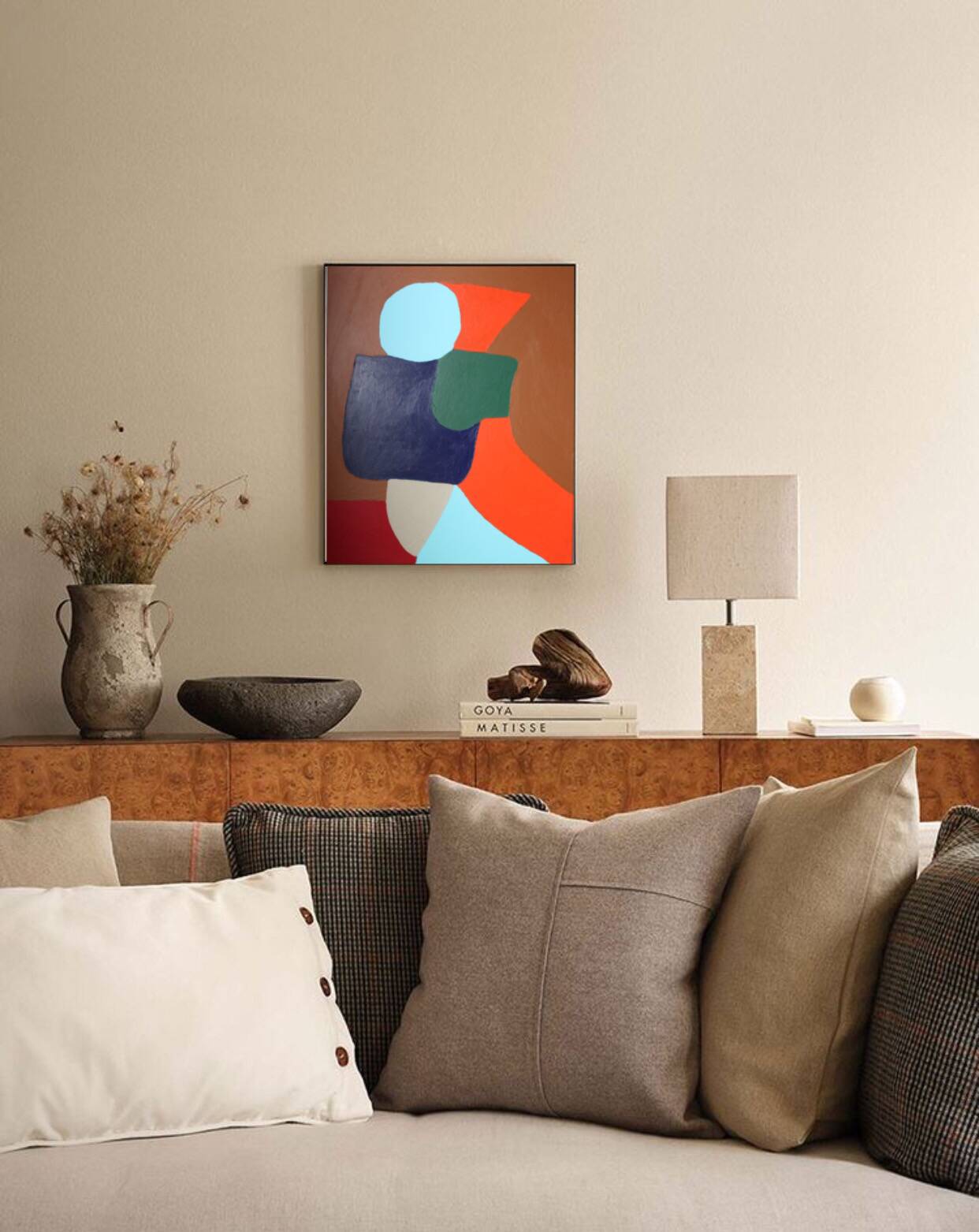 Colorful abstract canvas 55x45Cm