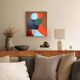 Colorful abstract canvas 55x45Cm