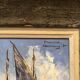 Huile sur toile marine Marcel Abougit Barques de pêcheurs Côte d'Azur