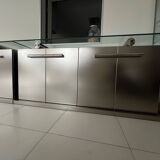 Meuble Belgo Chrome acier inoxydable brossé