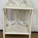 Vintage rattan side table / bedside table