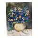 Oil on panel signed flowers in a vase.