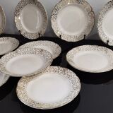 White and golden dessert plates Villeroy and Boch
