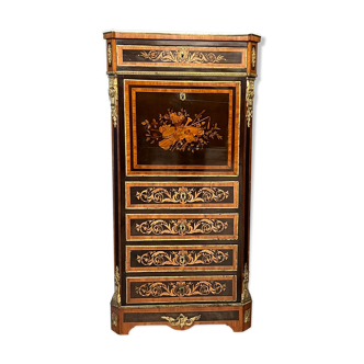 Secretary in marquetry of the napoleon III around 1870