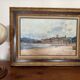 Old oil on canvas painting School of Rouen Cannes Marcel Cramoysan XX