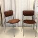 70s chrome metal chairs reupholstered