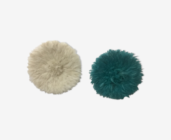 Ensemble de 2 juju hats blanc et aqua 50cm
