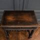 Louis XIII style blackened walnut desk, late 19th century, turned legs, one drawer
