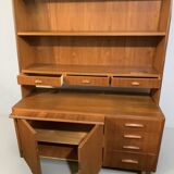 Vintage Scandinavian teak library secretary from Denmark 1960.