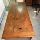 Large antique oak chest with turned legs
