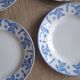 9 assiettes à dessert Dux Boch bleues, 1960