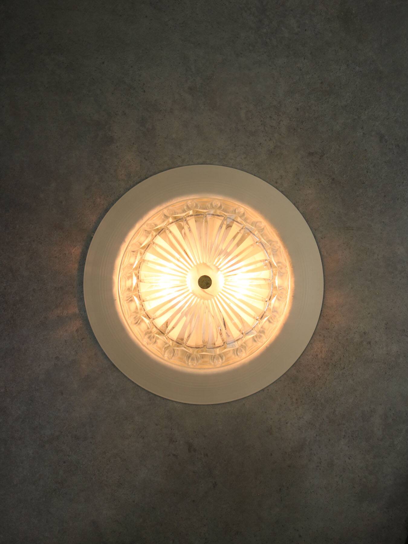 Mid-century Crystal Wall or Ceiling Lamp