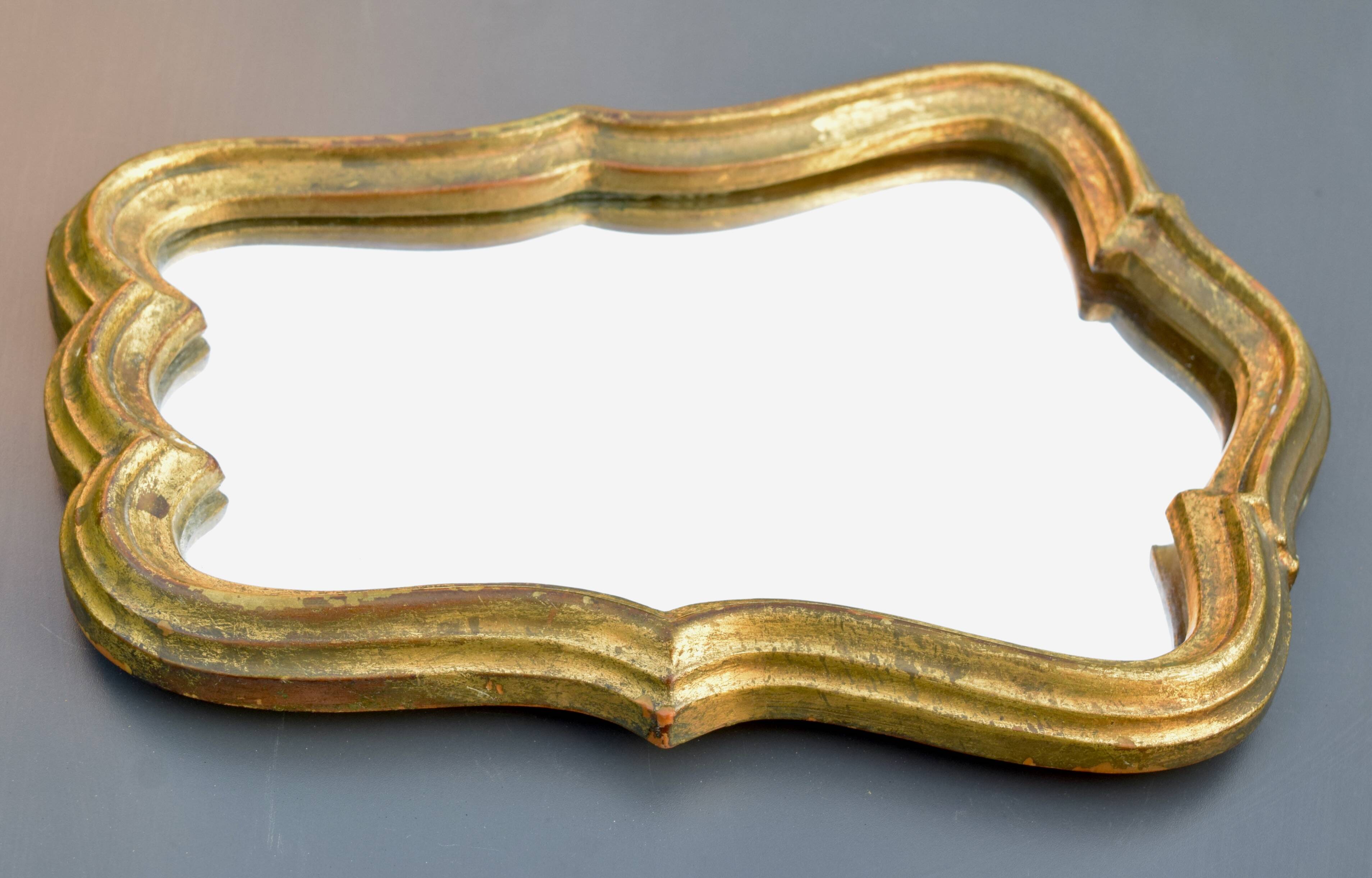 Mirror in gilded painted wood - 1960s