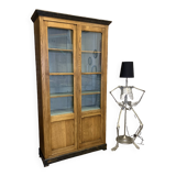 Solid oak school display case