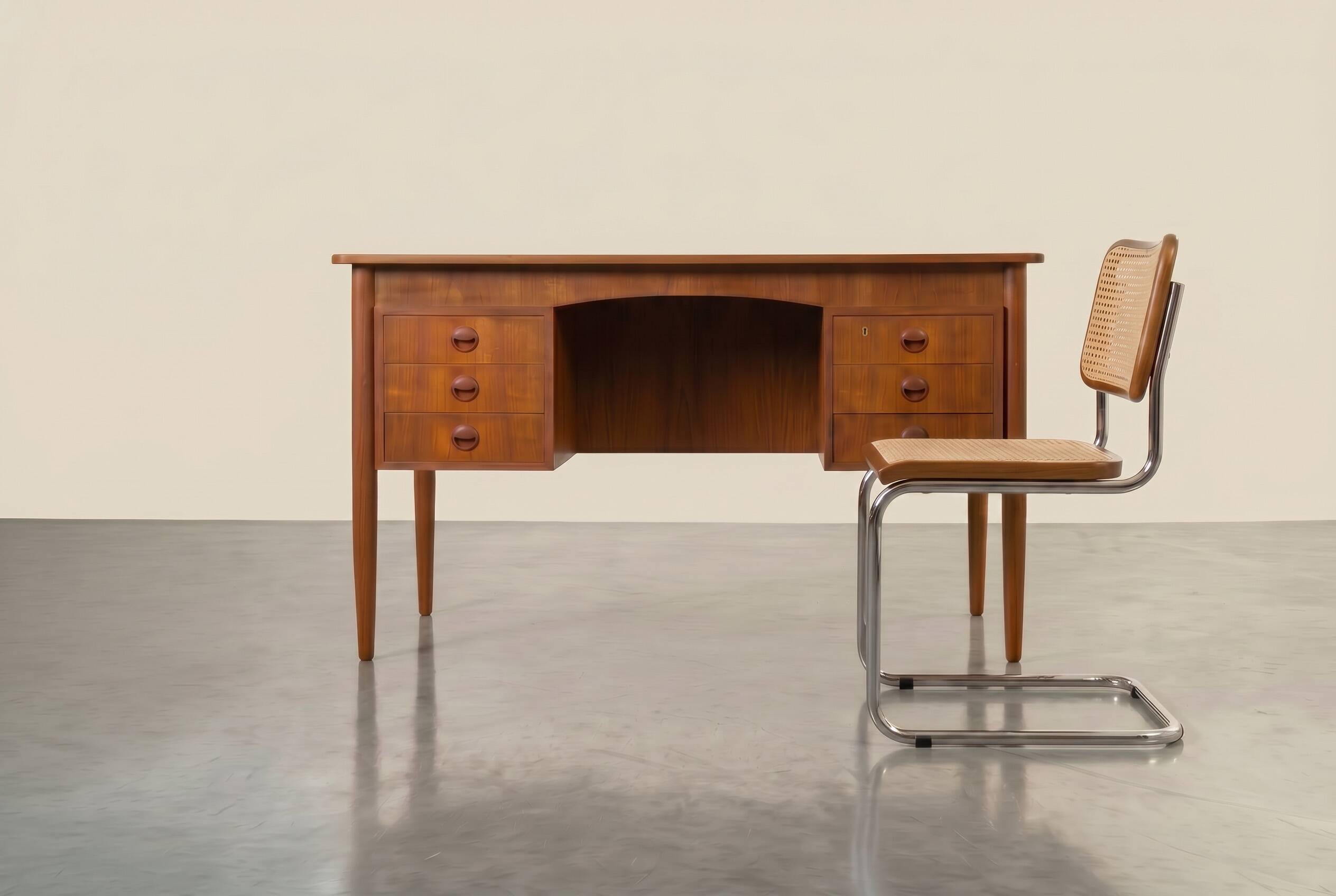 Scandinavian Mid-Century desk in teak, Denmark, 1960s.