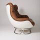Michel Cadestin karate leather sofa, 1970s