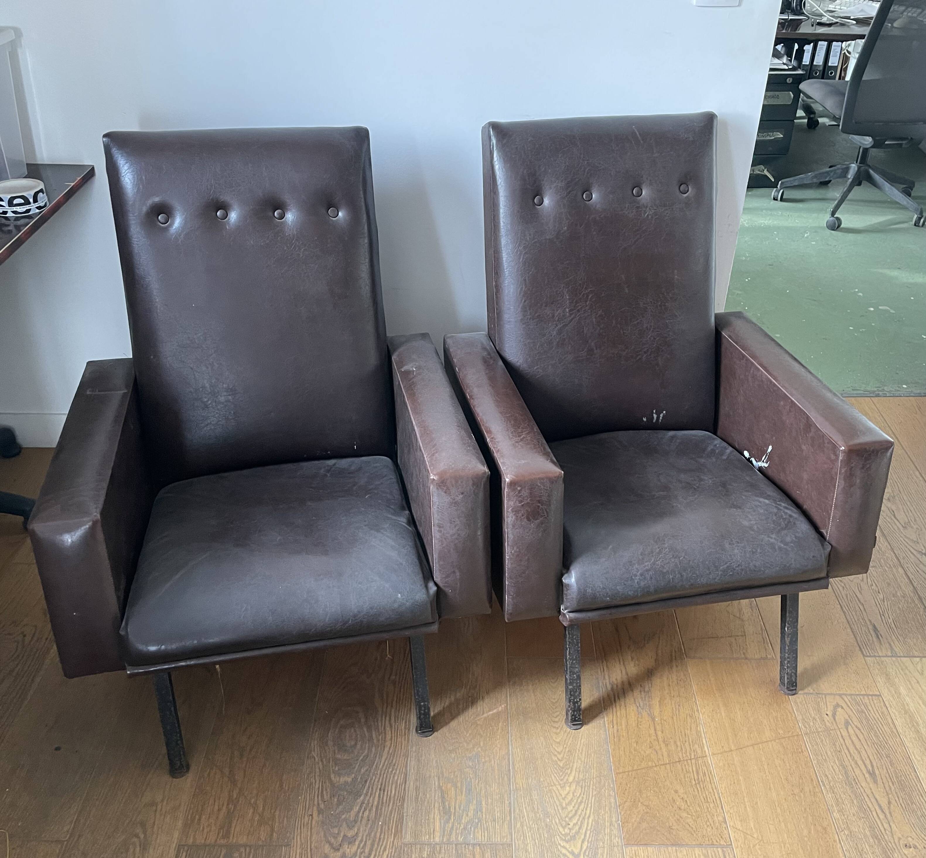 Set of 2 50s armchairs
