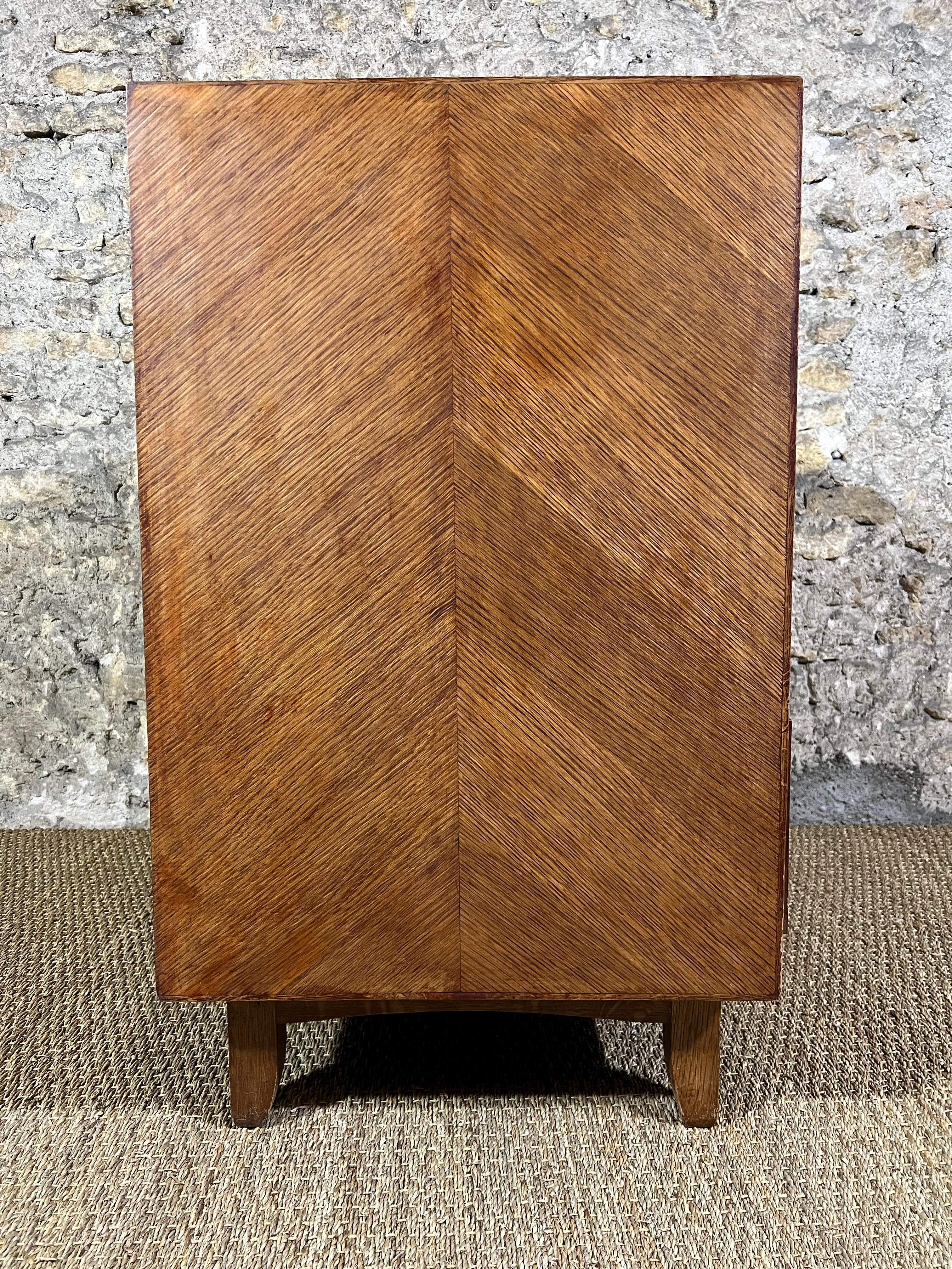 CHEST OF DRAWERS 3 Drawers - Oak - Design - Vintage - 50 60 70's