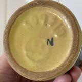 VEB Haldensleben 3092/D Vase - Small Yellow & Gray East-German GDR Ceramics