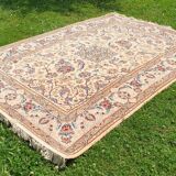 Vintage Isfahan Rug, Rug, carpet 225x150cm (7.4x4.9 ft) Floral Pattern