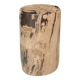 Brown and black petrified wood side table H35 D27 - 3333