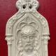 Digoin Sarreguemines earthenware holy water font