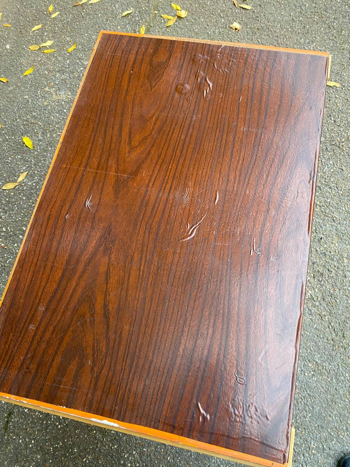 1970s school-style child's desk with drawer