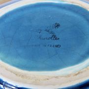Empty pocket, blue cracked Charolles ceramic, 1960s