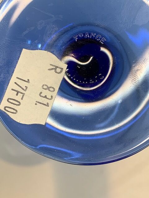 Glasses on foot wine Alsace Luminarc sapphire blue