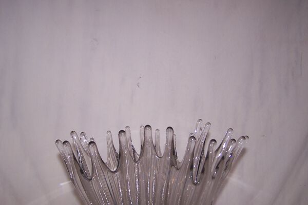 Vase corolle goutte, cristal, années 50