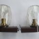 Pair of vintage RZB bathroom wall lights from the 70s in Germany