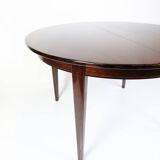 Round Dining Table With Extensions Model 55 Made In Mahogany By Omann Jun