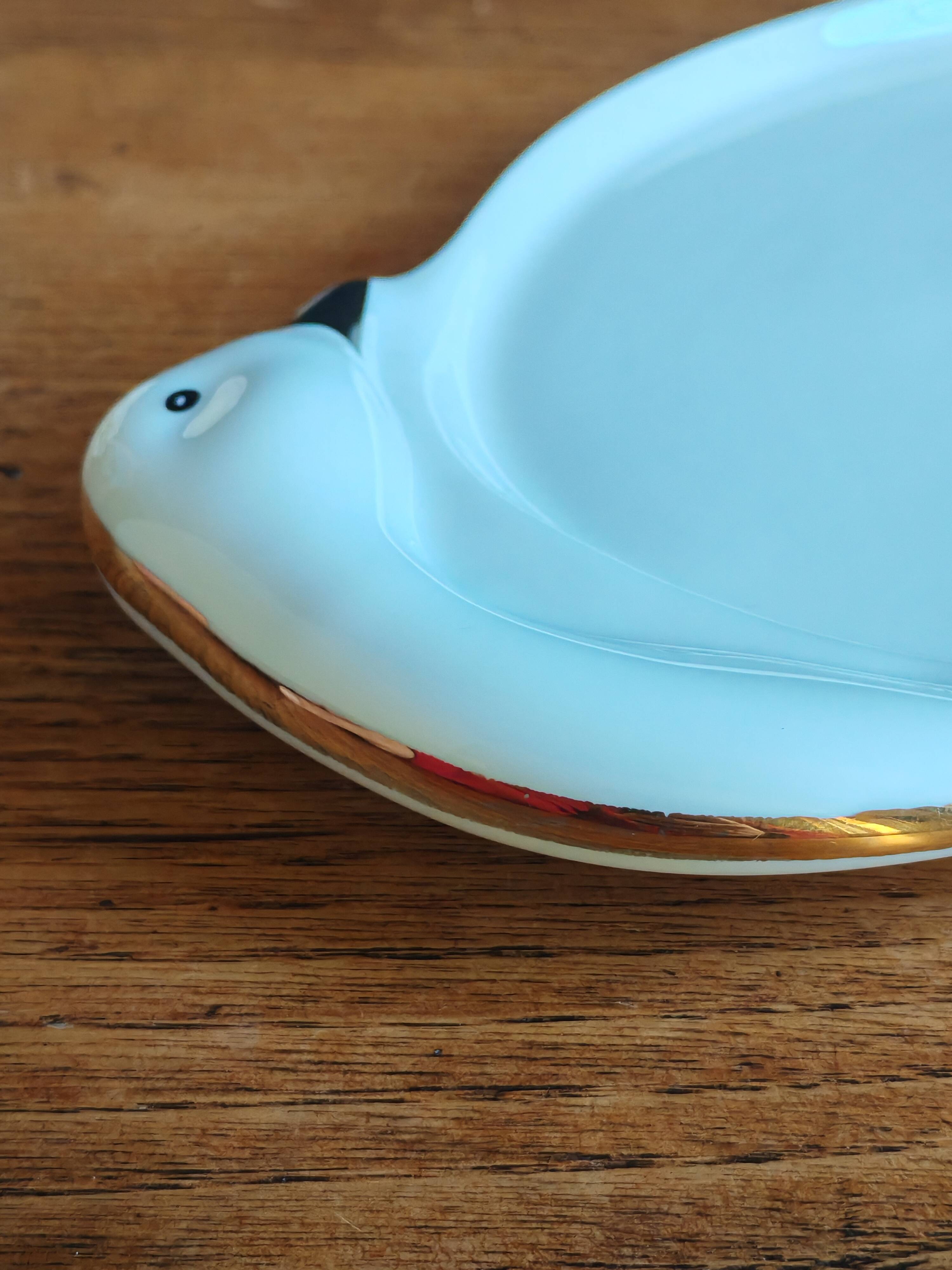 Vintage Porcelain Foie Gras Tray | Oval Duck/Swan Shaped Dish
